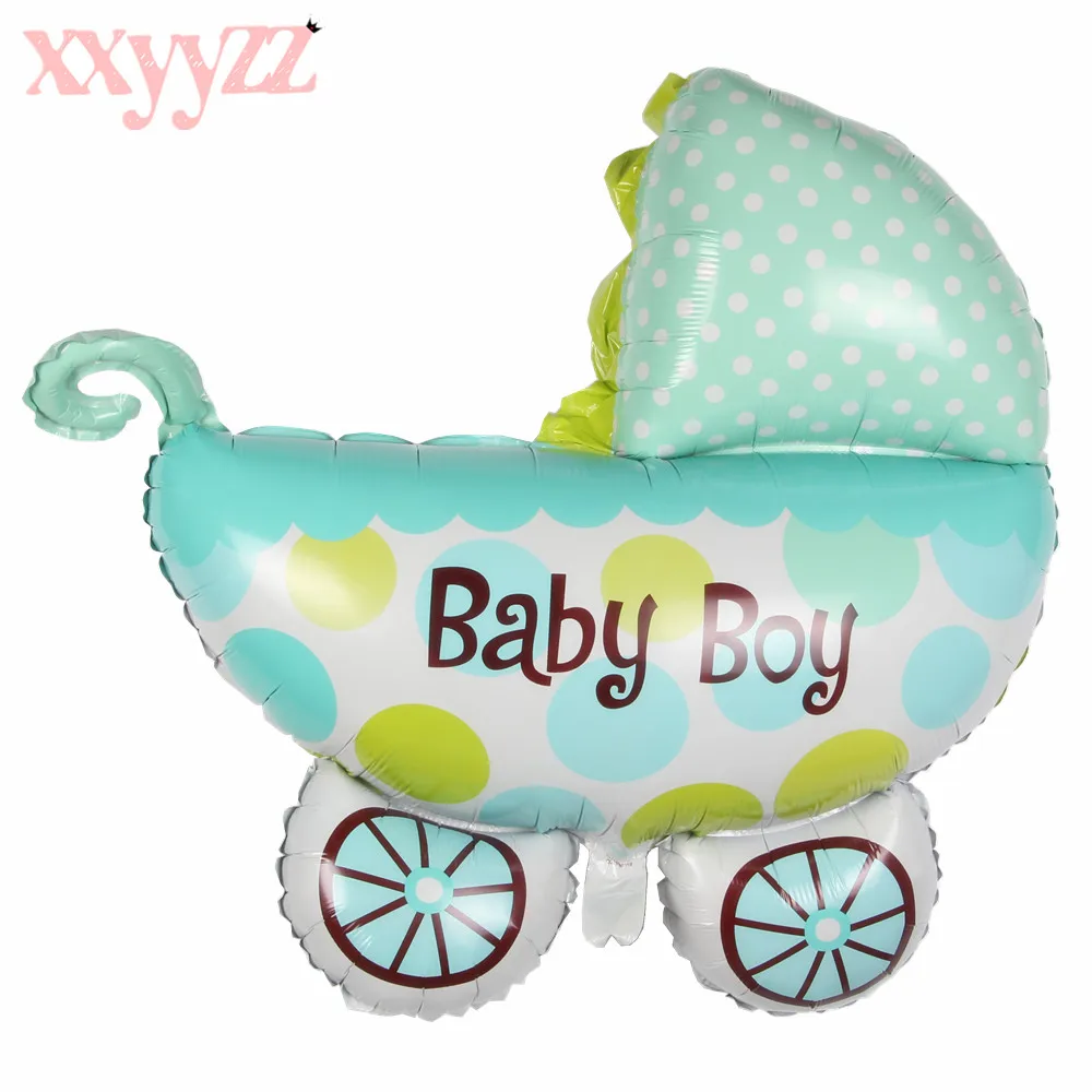 XXYYZZ Baby Shower Ballons Lovely Large Stroller Boy Girl Foil Balloons Air Inflatable Ball Birthday Party Decorations | Дом и сад