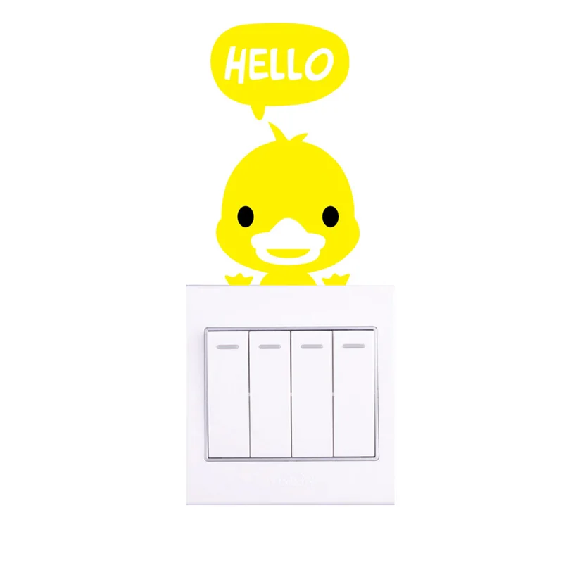 3 шт. Наклейки на стены желтая утка | Дом и сад