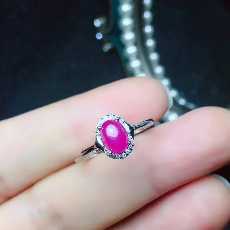 Only For Ring Аутентичные Природный бирманский подогревом Ruby комплекты украшений для женщин 1.1Ct Реальный Камни Ювелирные изделия на подарок 925 пробы серебро#478 - Цвет камня: Only For Ring