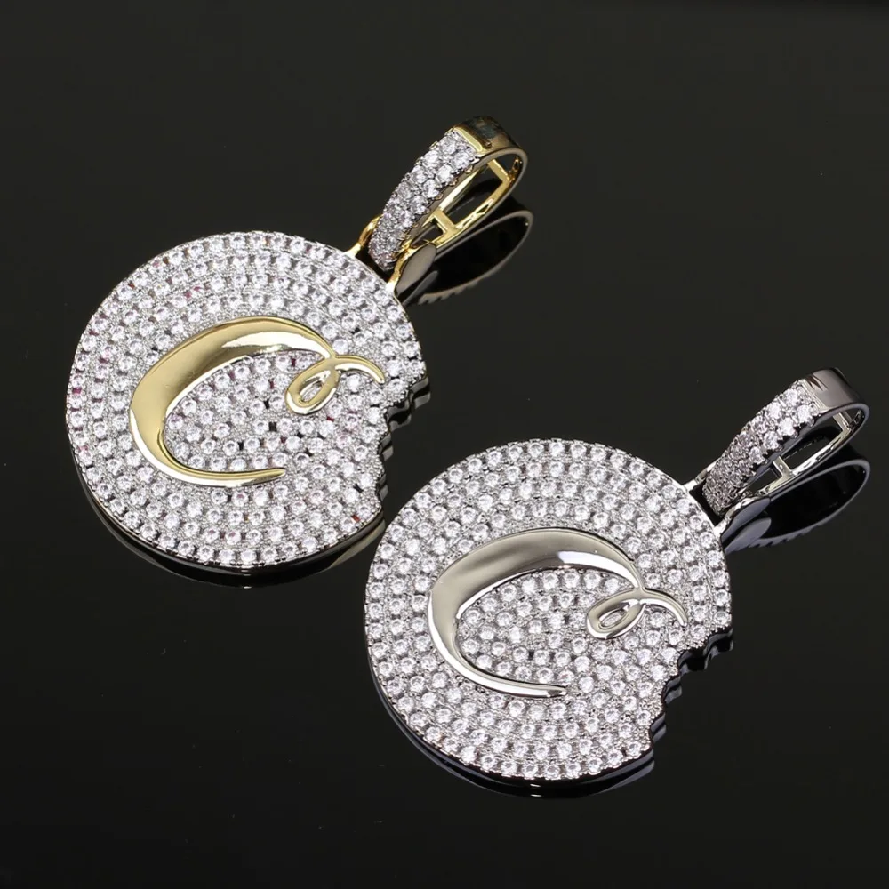 ICED OUT CZ кулон ожерелье латунь mirco установка циркониевое ожерелье кубической формы хип хоп bling CN084