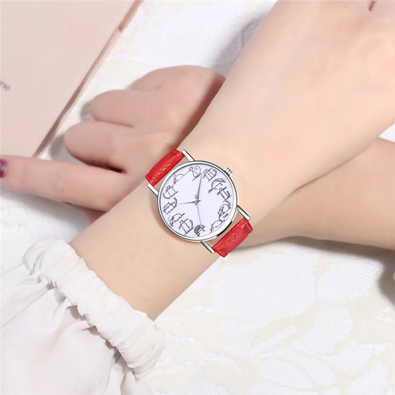Montre Femme Топ Роскошные брендовые Для женщин часы дикий темперамент кожаным