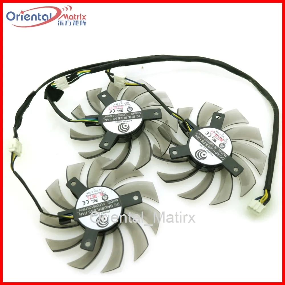 

Вентилятор VGA PLD08010S12HH, 12 В постоянного тока, 0,35 А, для видеокарты Gigabyte GeForce GTX780 GV-N780OC GTX770, 4 Гб, GV-N770OC-4GB