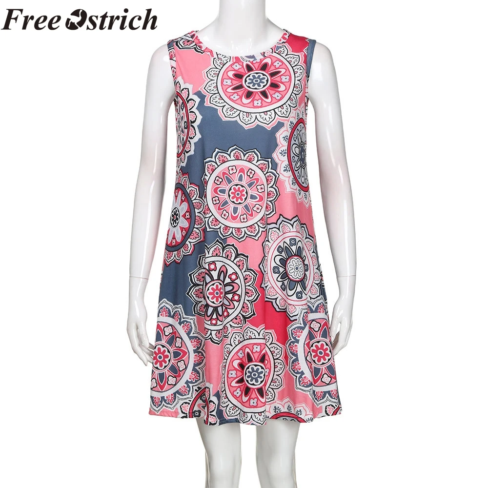 Бесплатная Страусиная мода женское летнее винтажное богемное длинное платье без