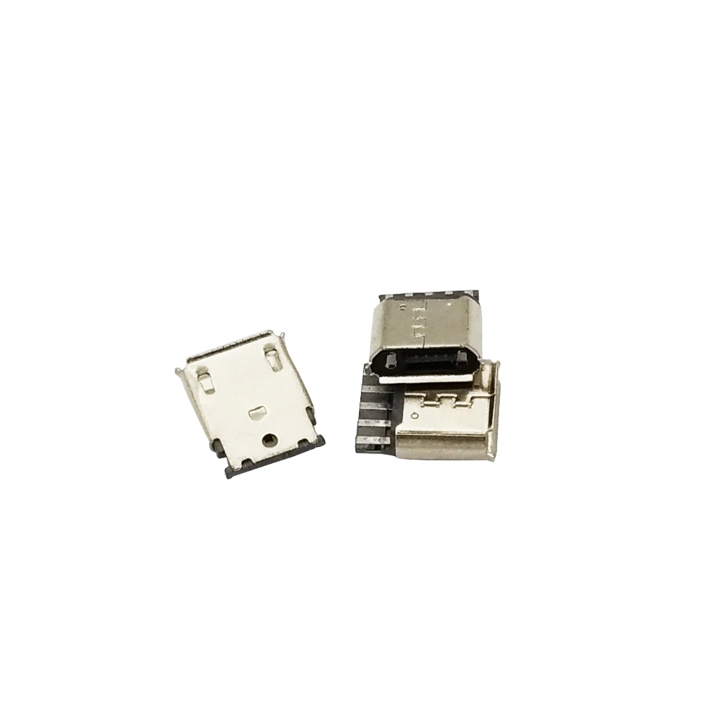 300 шт./лот Micro USB 5pin гнездо Коннектор тип сварки для зарядки хвоста мобильного