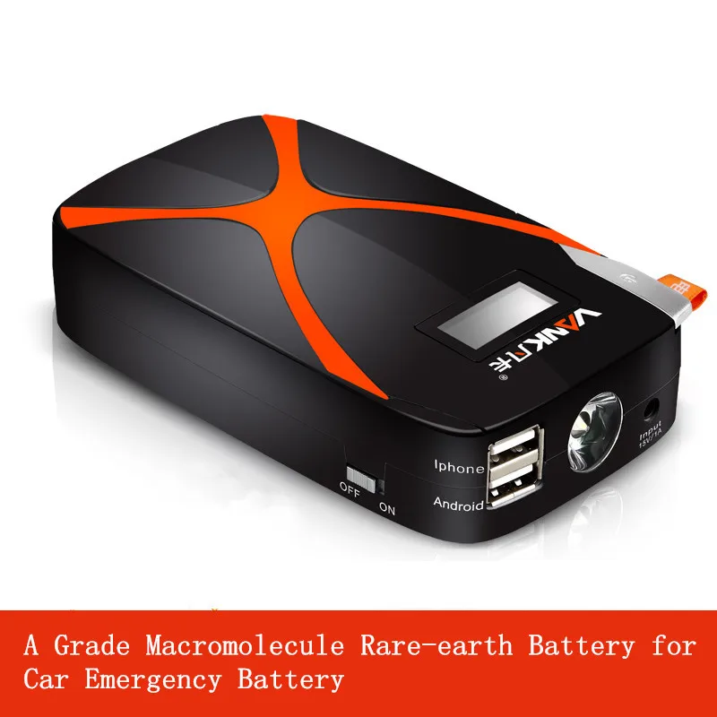 

9000mAh A Grade Macromolecule Rare Earth Car Emergency Jump Leads Battery with 2 USB 10 Protections CE,FC ROHS Approved