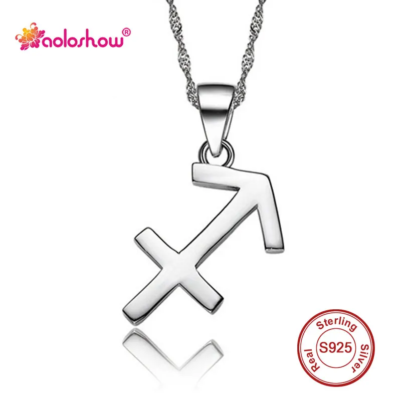 AOLOSHOW 925 пробы 12 ожерелье с символом для женщин простое изящное созвездием девочек