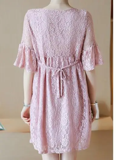 Рубашка для беременных с кружевными рукавами юбка Платья Одежда платье