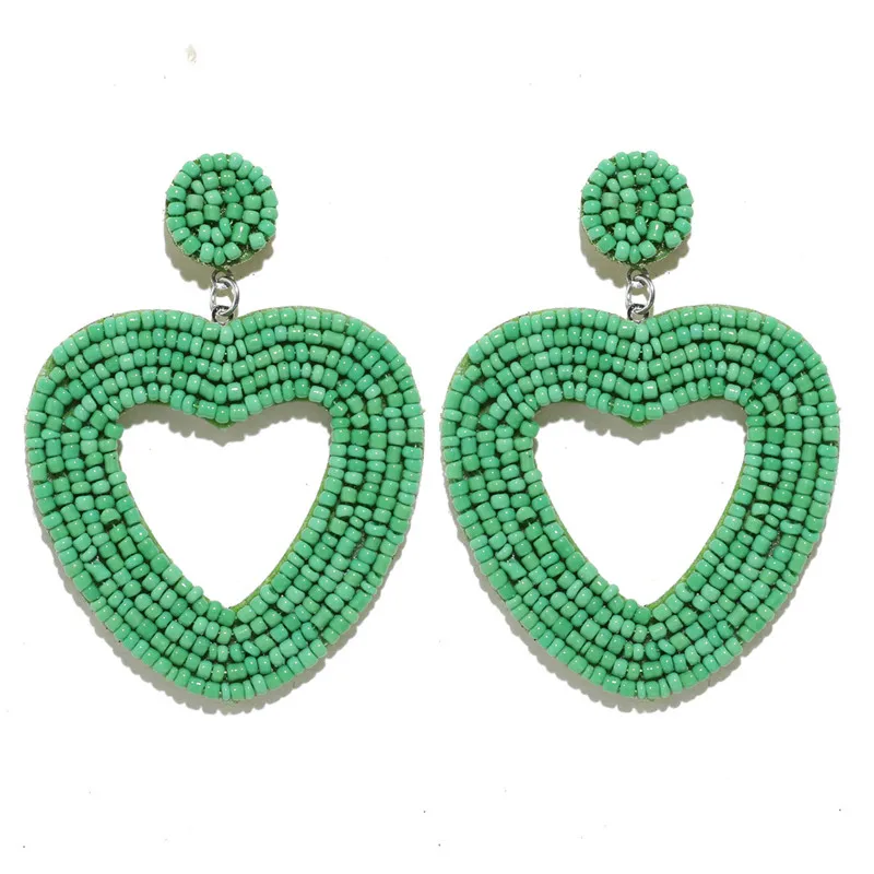 W74746 CWEEL INS Trendy Women Statement Earrings Boho Ethnic Colorful Dangle Drop Earrings Beads Tassel Fringe Party Wedding Jewelry - Окраска металла: W74746