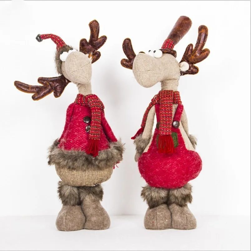 

New Christmas Pendant Drop Ornaments Christmas Doll Navidad 2018 Elk Toy Hotel Mall Christmas Decorations Figurine Gifts For Kid