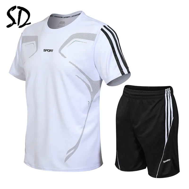 Костюм спортивный Мужской Быстросохнущий Модный комплект из двух предметов