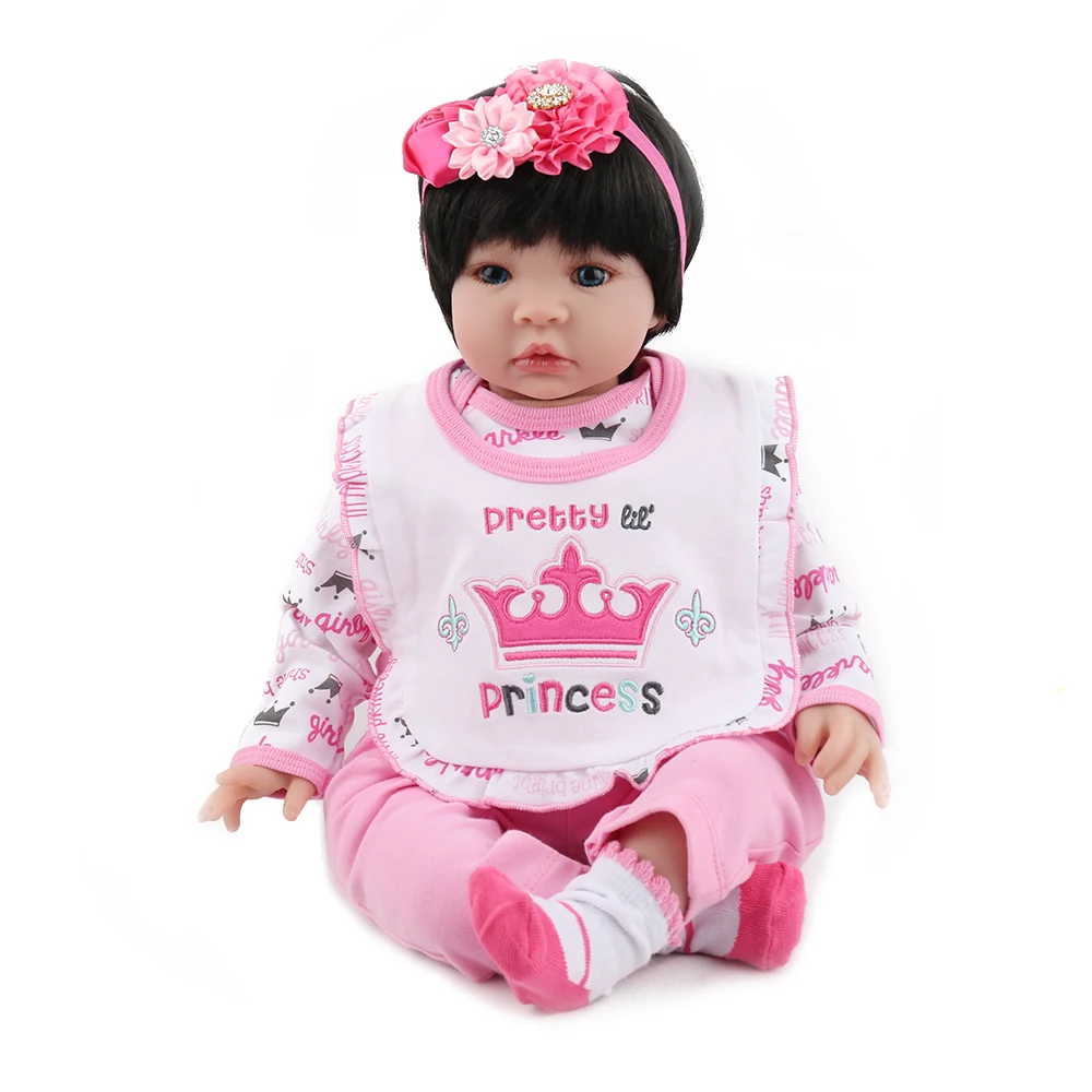 Кукла NPK Baby reborn 50 см кукла принцессы для девочек силиконовая виниловая мягкая