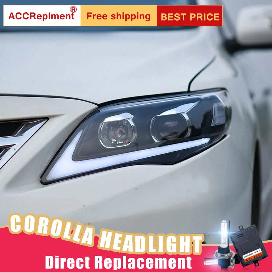 2 шт. светодиодный ные фары для Toyota corolla 2011-2013 Светодиодный Автомобильные