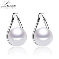 100 genuine natural pearl earrings 925 silverfreshwater pearl earrings for women wedding gift