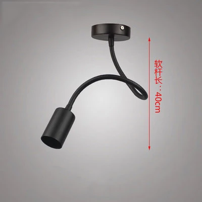black ceilling pate Светодиодный светильник star wish с длинным полюсом, изогнутый рельсовый светильник для магазина одежды, настенный потолочный светильник - Испускаемый цвет: black ceilling pate