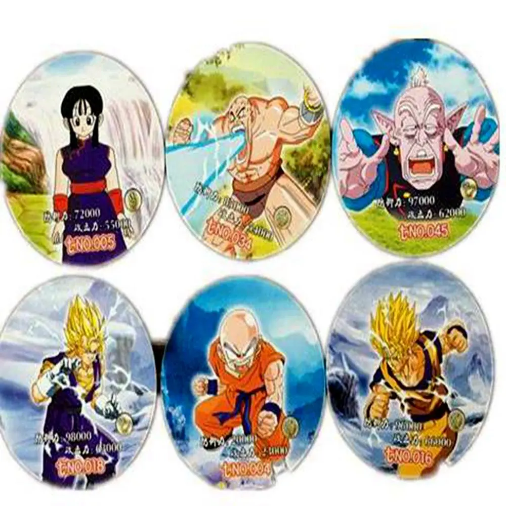 48 шт./лот Dragon Ball Z Коллекционная карта круглая бумага Гоку Вегета фигурки последняя версия Duel детская Подарочная игрушка