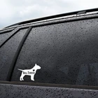 Самостоятельное украшение с царапинами Бультерьера, собака, авторские дизайнерские модные дверные автомобильные наклейки, длина 14,5 см