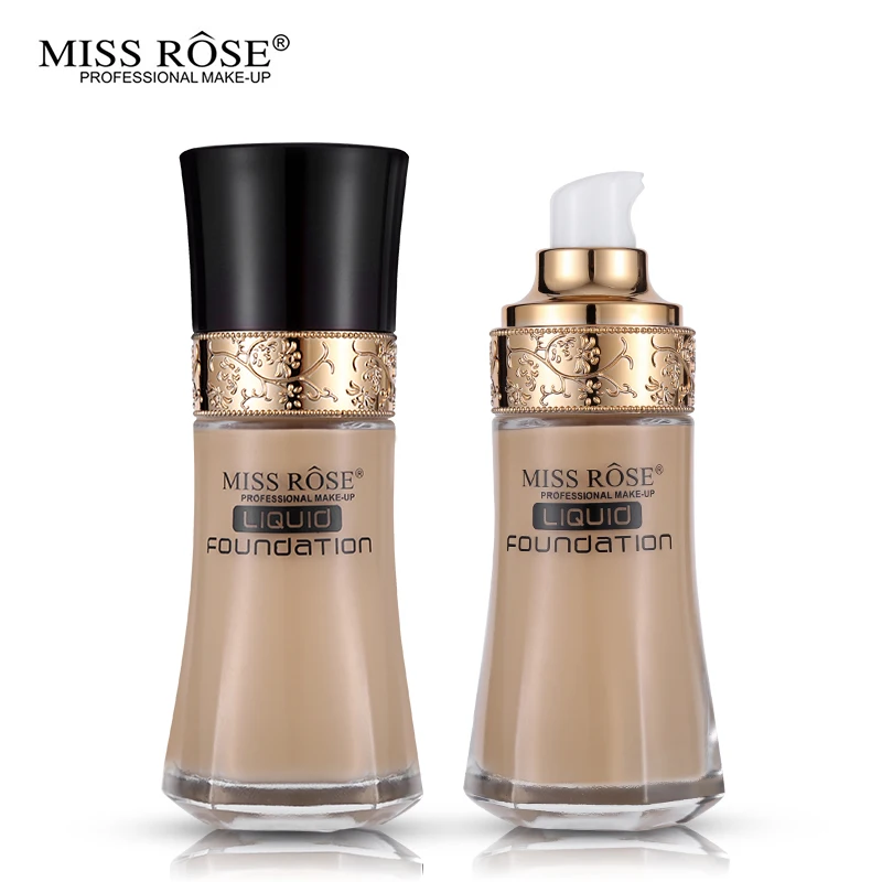Основа для макияжа Miss Rose Жидкая основа лица полное покрытие увлажняющий