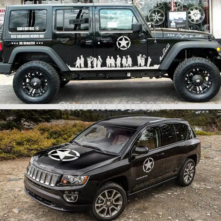 Наклейка в виде звезды армии США НАКЛЕЙКА НА ВЕСЬ кузов автомобиля для JEEP Toyota Ford
