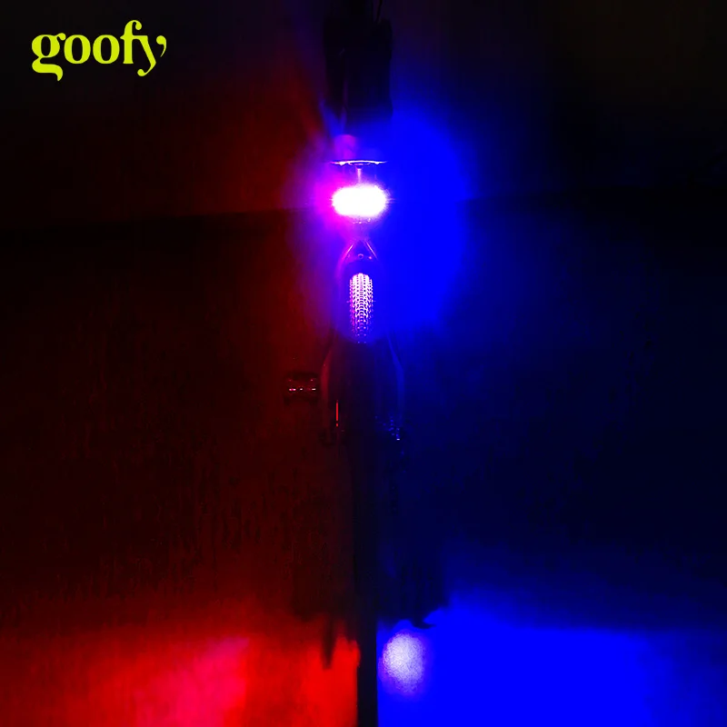 Задний фонарь для велосипеда заряжаемый от USB Предупреждение ющий задний