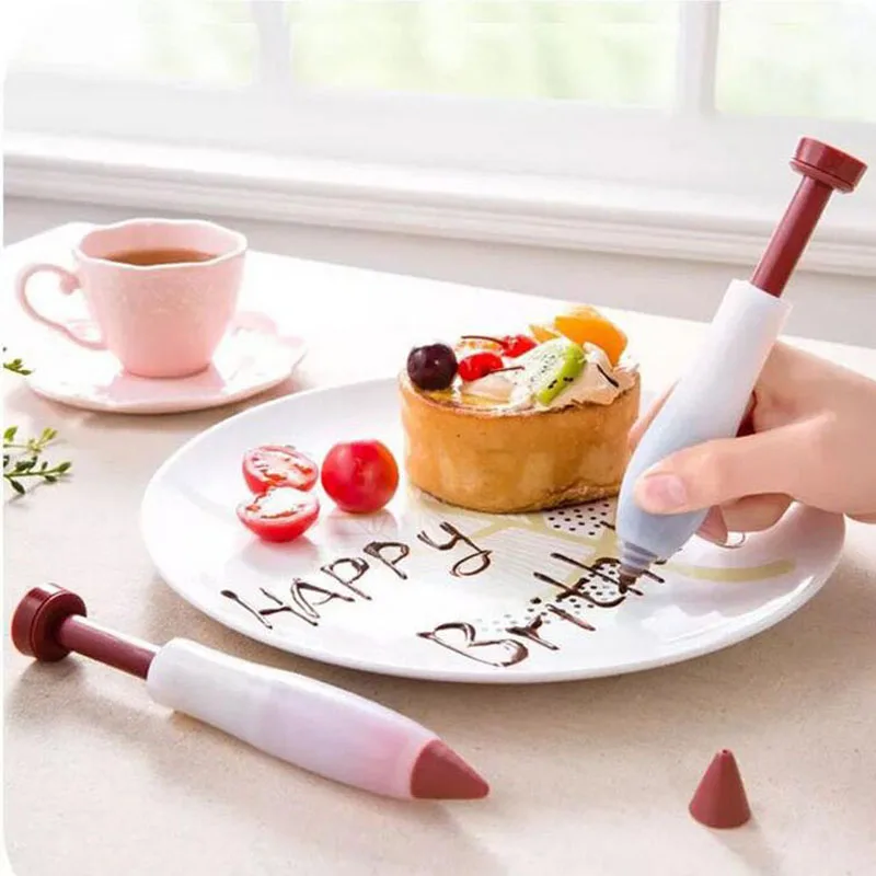 

Silicone Cake Pen Silica gel Decorating Pastry Icing Piping Cream Chocolate DIY Baking Tools Kitchenware ZA5751