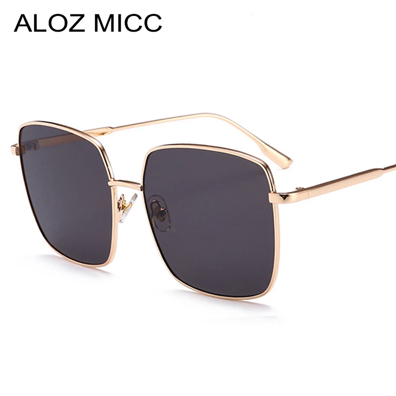 

ALOZ MICC Fashion Hot Personality Square Sunglasses Women Luxury Designer Men Alloy Big Frame Vintage Sun Glasses UV400 Q163