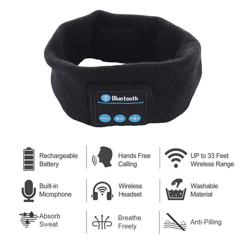 Носимые Bluetooth Музыка Hands Free головная повязка динамик беспроводной стерео Спорт