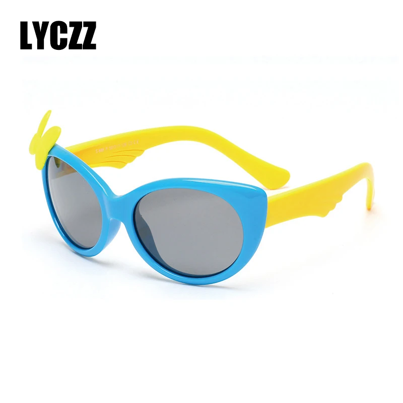 LYCZZ 2019 детские милые кошачий глаз солнцезащитные очки Новые легкие TR90 солнечные в