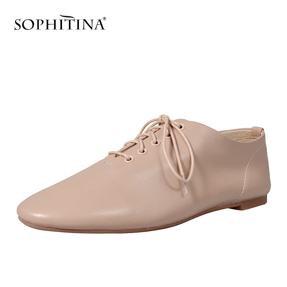 SOPHITINA/повседневные женские туфли на плоской подошве со шнуровкой с круглым