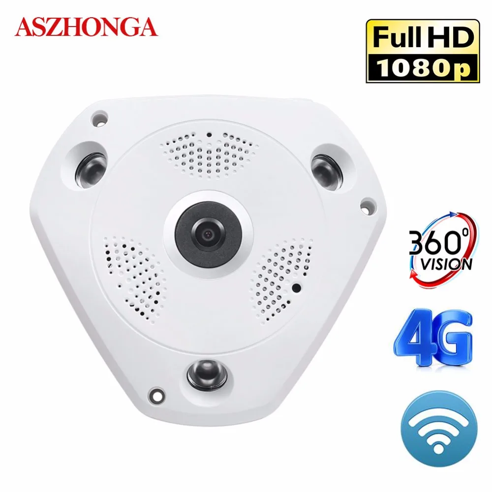 Беспроводная Wi Fi IP камера 3G 4G объектив рыбий глаз 1080P HD широкоугольная