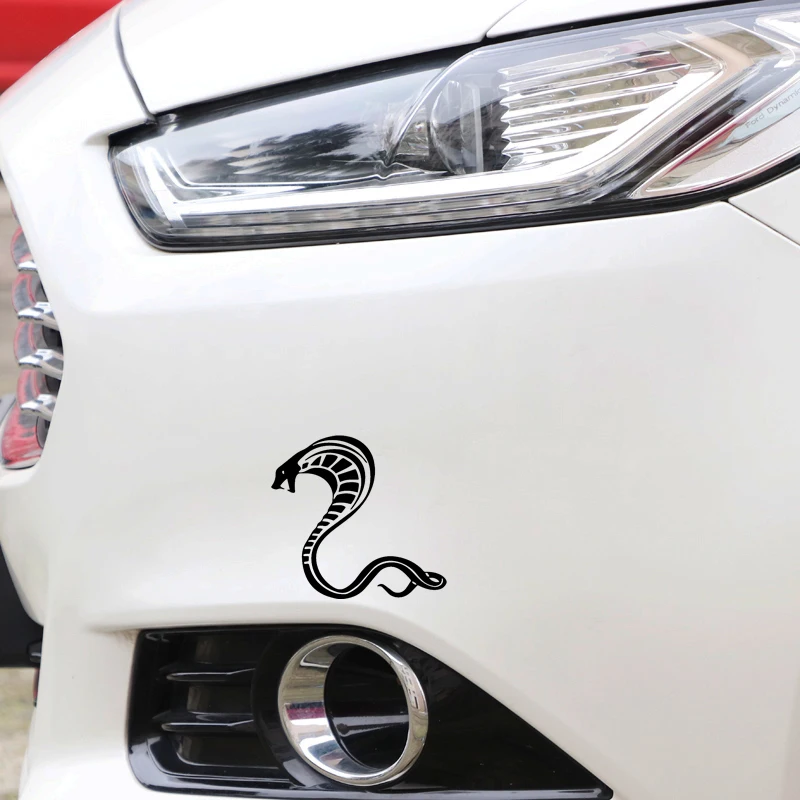YJZT 15.2CM*14.1CM Cobra Pattern Car Sticker Vinyl Decal Body Of Decorate Black/Silver C4-1540 | Автомобили и мотоциклы