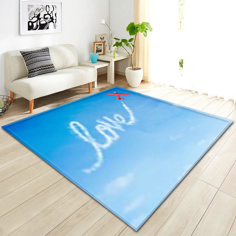 3D облака любовь сердце голубое небо ковры для современной гостиной спальни
