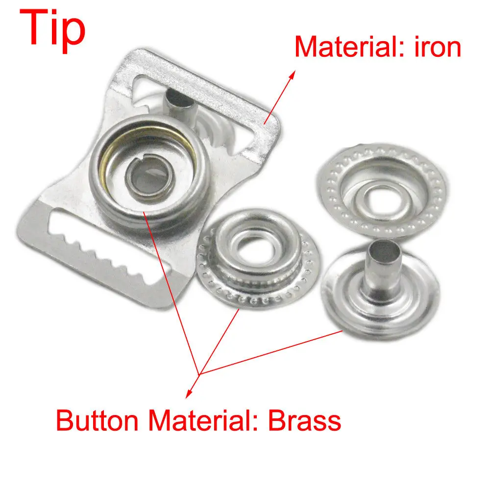 10 Pcs Adjustable Cap Buckle Webbing Non-slip tooth Snap Fastener Tool for Leather Circumference Buttons Craft 26.5mm x 20mm | Дом и сад