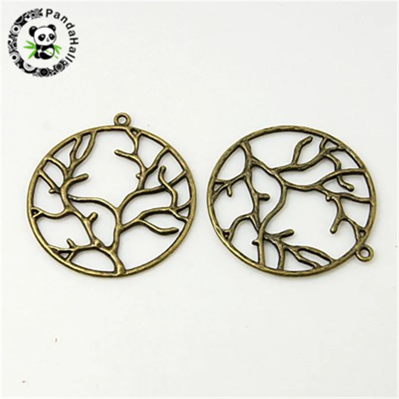 

500g Nickel Free Antique Bronze Tiben Style Tree Pendants for Jewelry Making