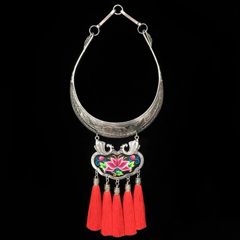 Бесплатная доставка ручная работа этническое ретро ожерелье цепочка удачи кулон