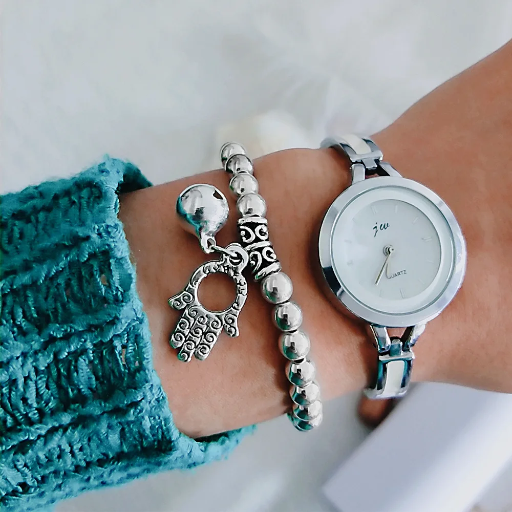 Женские винтажные браслеты HEBEHERA с бусинами в форме колокольчика новый дизайн