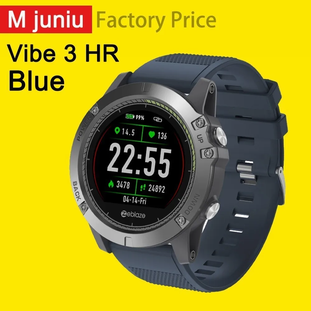 Новые Zeblaze VIBE 3 HR умные часы IP67 водонепроницаемые носимые устройства монитор сердечного ритма ips цветной дисплей спортивные умные часы