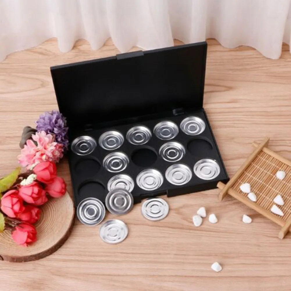 Durable Portable DIY Aluminum 15 Holes Empty Eyeshadow Palette Cosmetics Makeup Case Holder | Eye Shadow