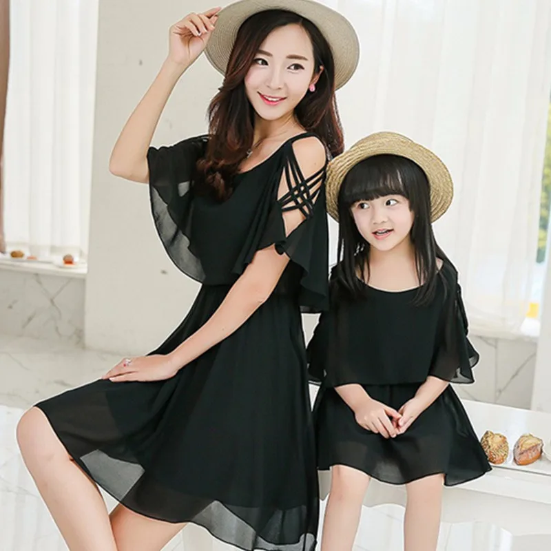 Шифон платье мать дочь платья соответствия и одежда мама я платье|dress manufacture|dress