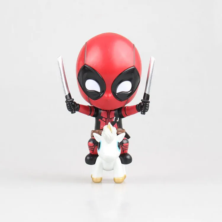 POPS Marvels Дэдпул Q Edition Shake Head экшн-фигурка No Funkos Pops Дэдпул ручная работа Коллекционная модель игрушка подарок для детей