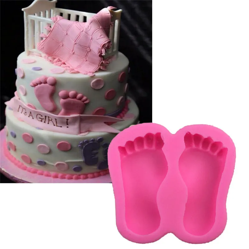

Feet Shape Fondant Cake Silicon Molds Chocolate Jelly Mold Cookie Cupcake Mould DIY Baking Kitchen Wedding Decoration Tools X102