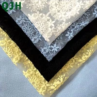 latest french tulle mesh milk silk organza embroidered lace fabric dandelion water soluble soft skin friendly material for dress