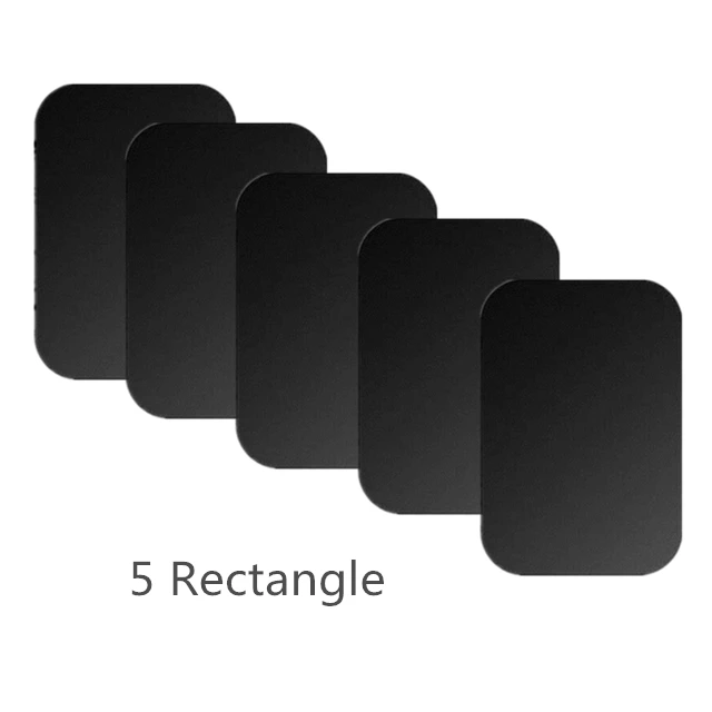 5Rectangle Syrinx Металлическая Пластина Магнит мобильный стенд Универсальный сменный комплект металлических пластин с клеем для магнитного автомобильного держателя телефона - Цвет: 5Rectangle