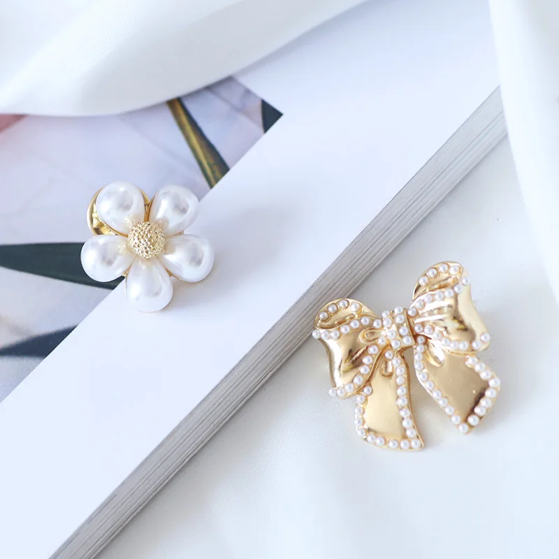 Новинка лидер продаж модное украшение Sansummer с золотым бантом цветочным жемчугом