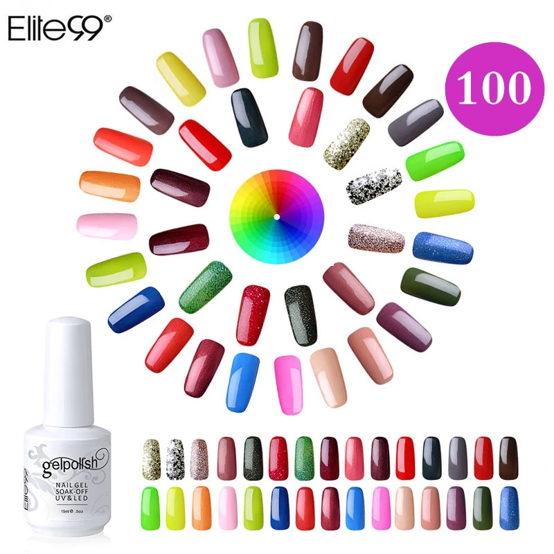 Гель для ногтей Elite99 15 мл УФ гель профессиональный долговечный маникюра цвет на