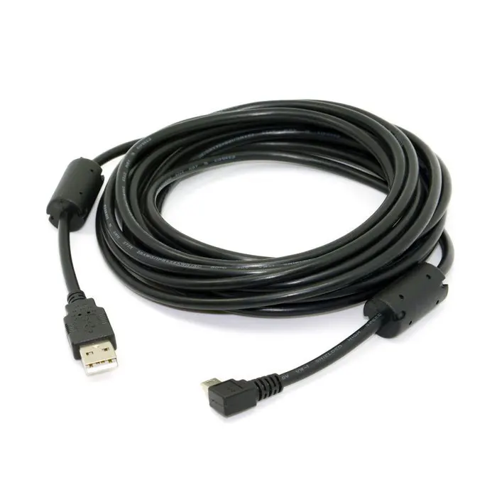 

Jimier Mini USB Тип B 5-контактный штекер под прямым углом 90 градусов к USB 2,0 Штекер кабель передачи данных 5 метров с ферритовым сердечником EMI
