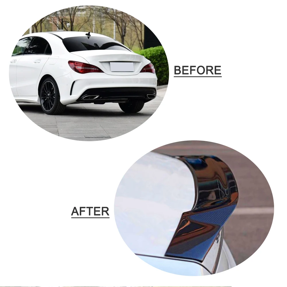 Rear Spoiler for Mercedes-Benz CLA Class W117 CLA180 200 250 CLA45 AMG 2013 - 2019 Carbon Fiber Trunk Lip Wing Boot Lid | Автомобили и