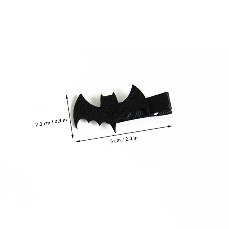 Womens Kids Felt Bat Hair Clips Handmade Gothic Halloween Black Bobby Pin Lady Accessories Costumes Party Jewelry | Украшения и