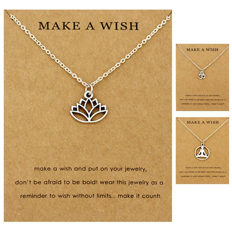 Йога OM медитация йоги Лотос Ом Асана семь Соединенных питание от растений Чокеры