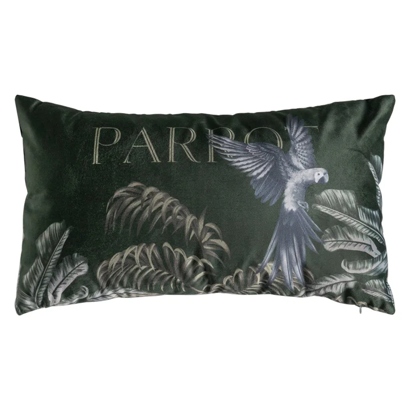 Плотная хлопковая льняная наволочка для подушки в стиле джунглей тропическая