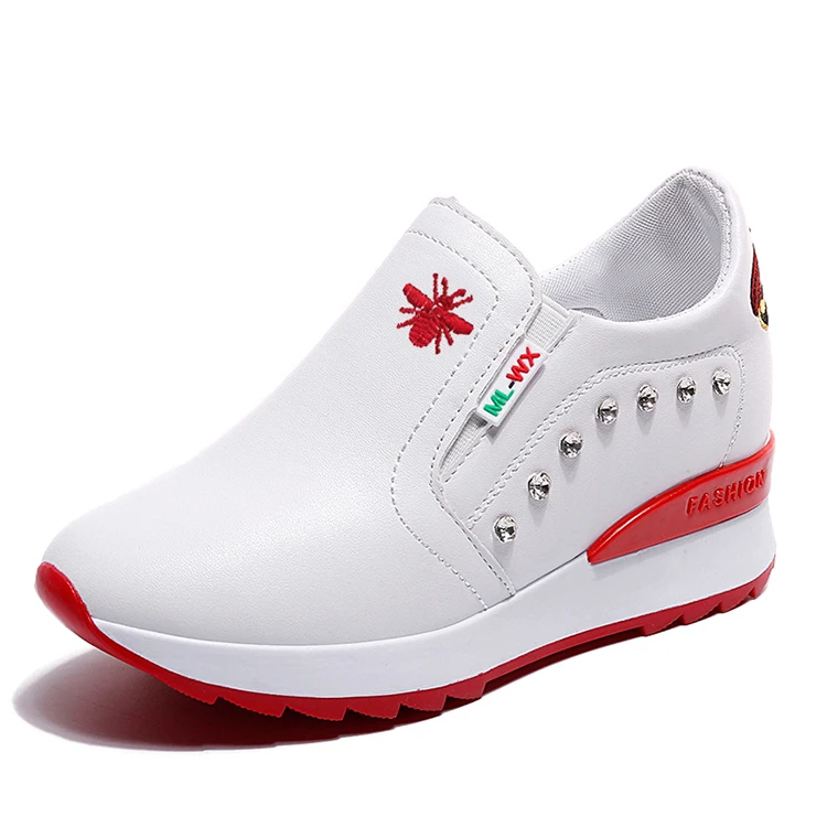 Женская обувь на осень 2019 новые белые туфли увеличивающие рост женская